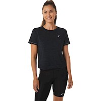 Polo ASICS Race Crop Top W Performance Black/Grey Mujer